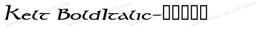 Kelt BoldItalic字体转换